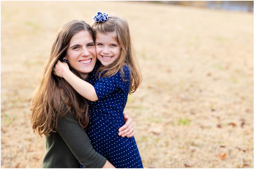 fall lake family session, mother and daughter